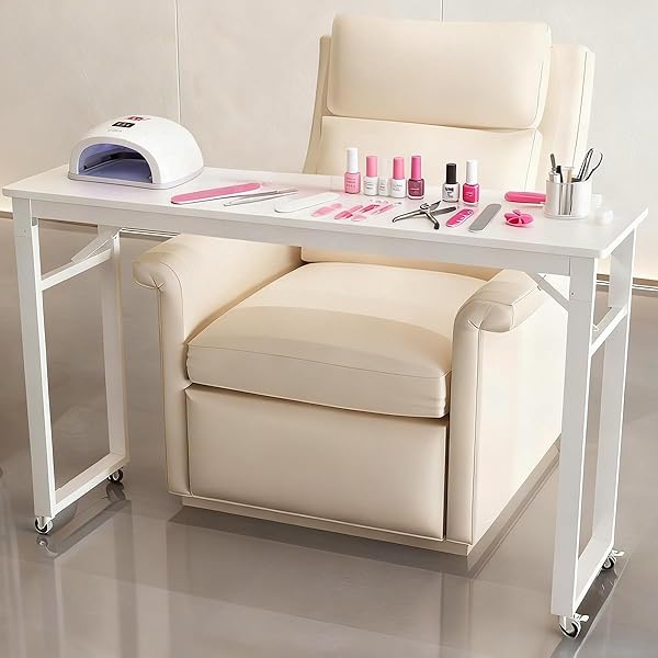 Amazon | Rカット ネイルテーブル Ⅱ ホワイト 幅90×奥行35.5×高さ79.5